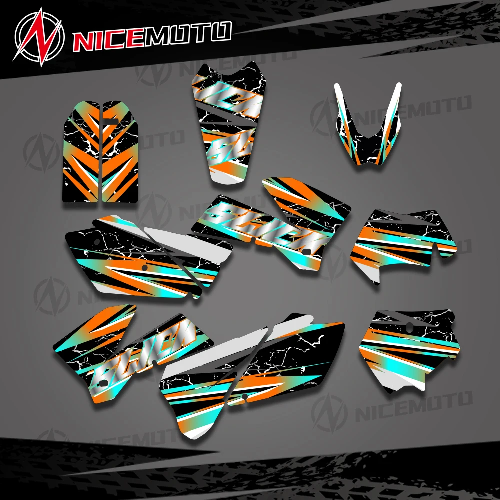 

Motorcycle Full Graphic Background Decal Sticker for KTM EXC 125 200 250 300 400 450 525 2005 2006 2007