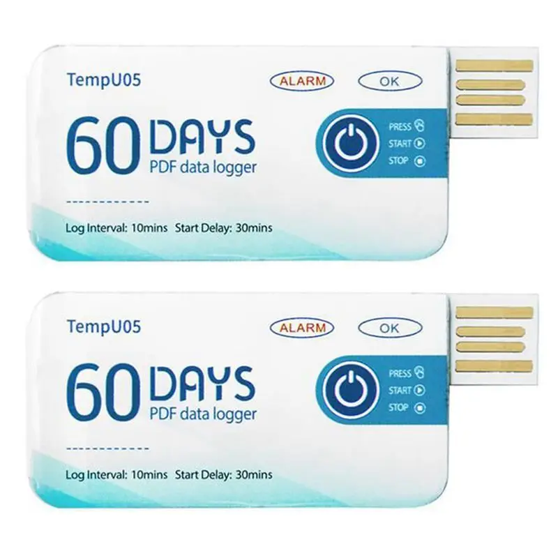 

ABLQ 2X регистратор данных о температуре Tempu05 60-дневный PDF-отчет регистратор температуры одноразовый USB-прибор для записи температуры