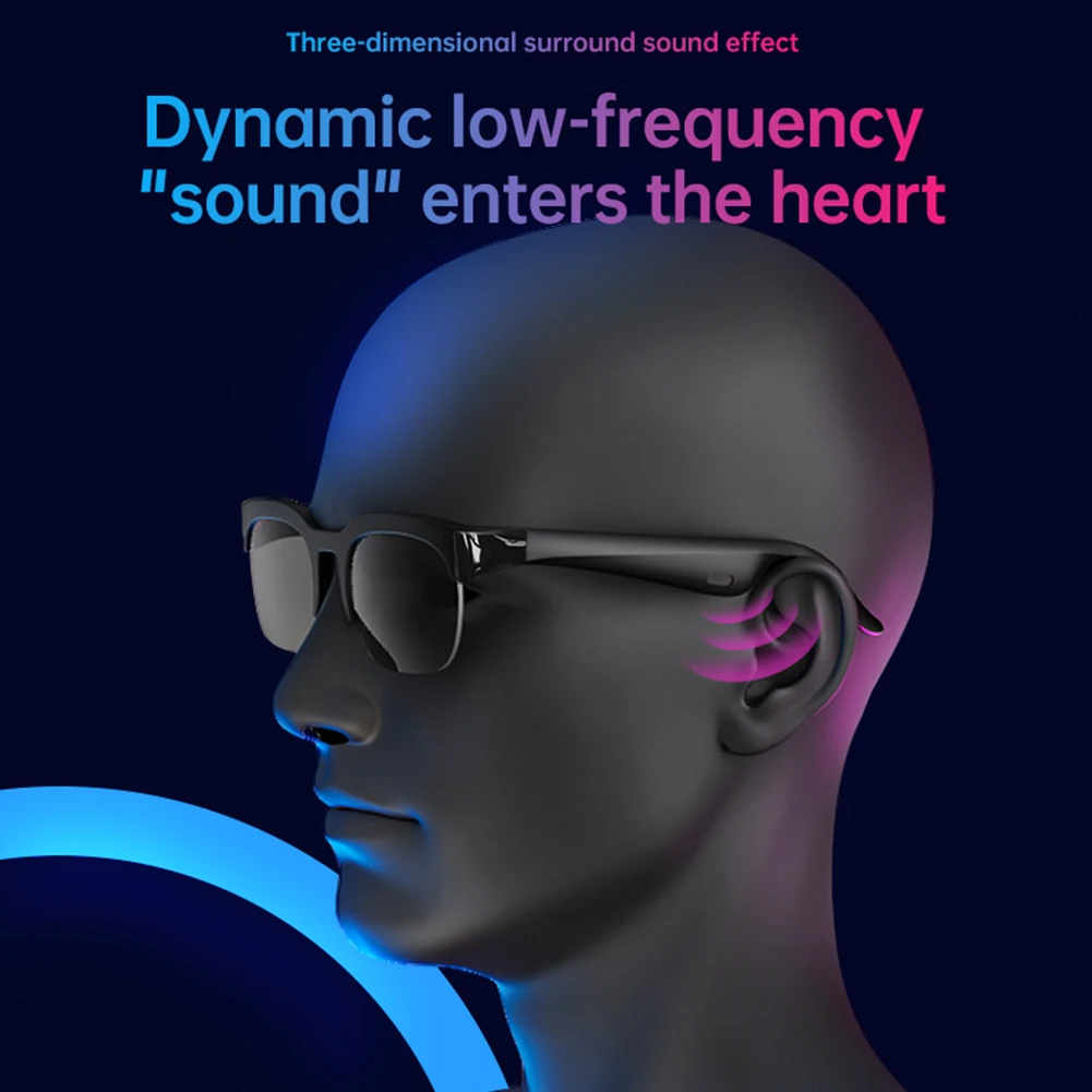 

Smart Glasses with AI Translator Hands-Free Music & Calls BT Sunglasses UV Protection Audio Glasses for Men and Women