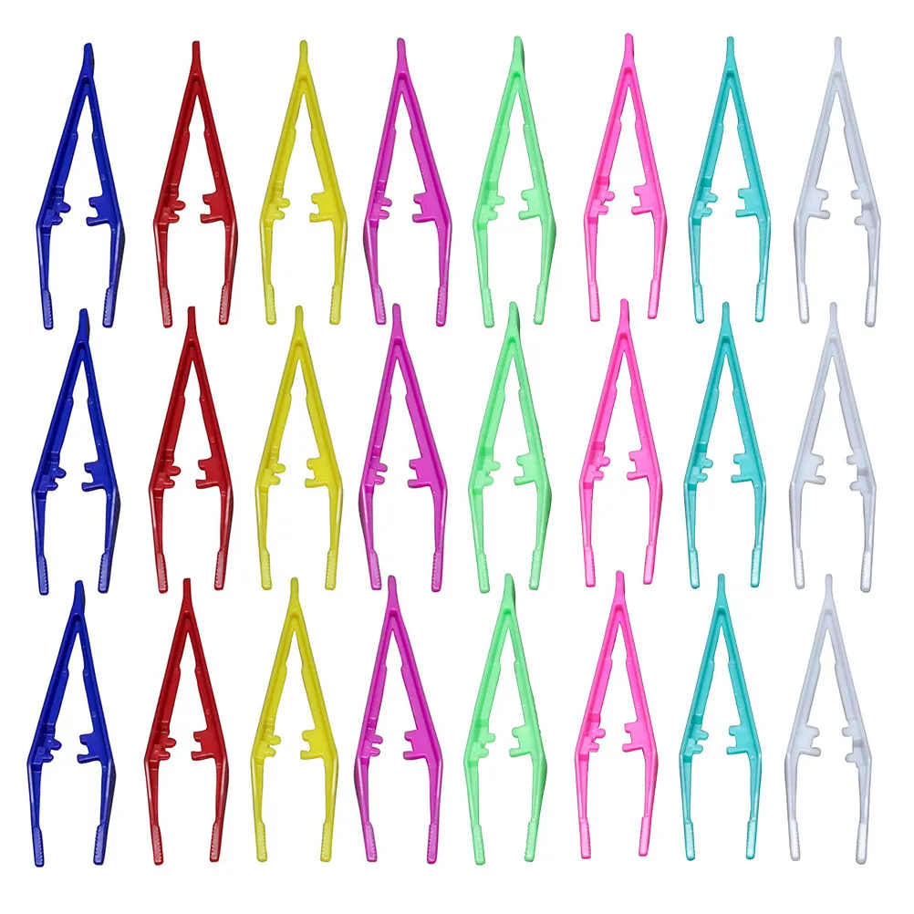 24Pcs Humanized Design Makeup Clips for Fake Eyelashes Effortless Picking Placing Removing Eyelash Assistant Plastic Tweezers