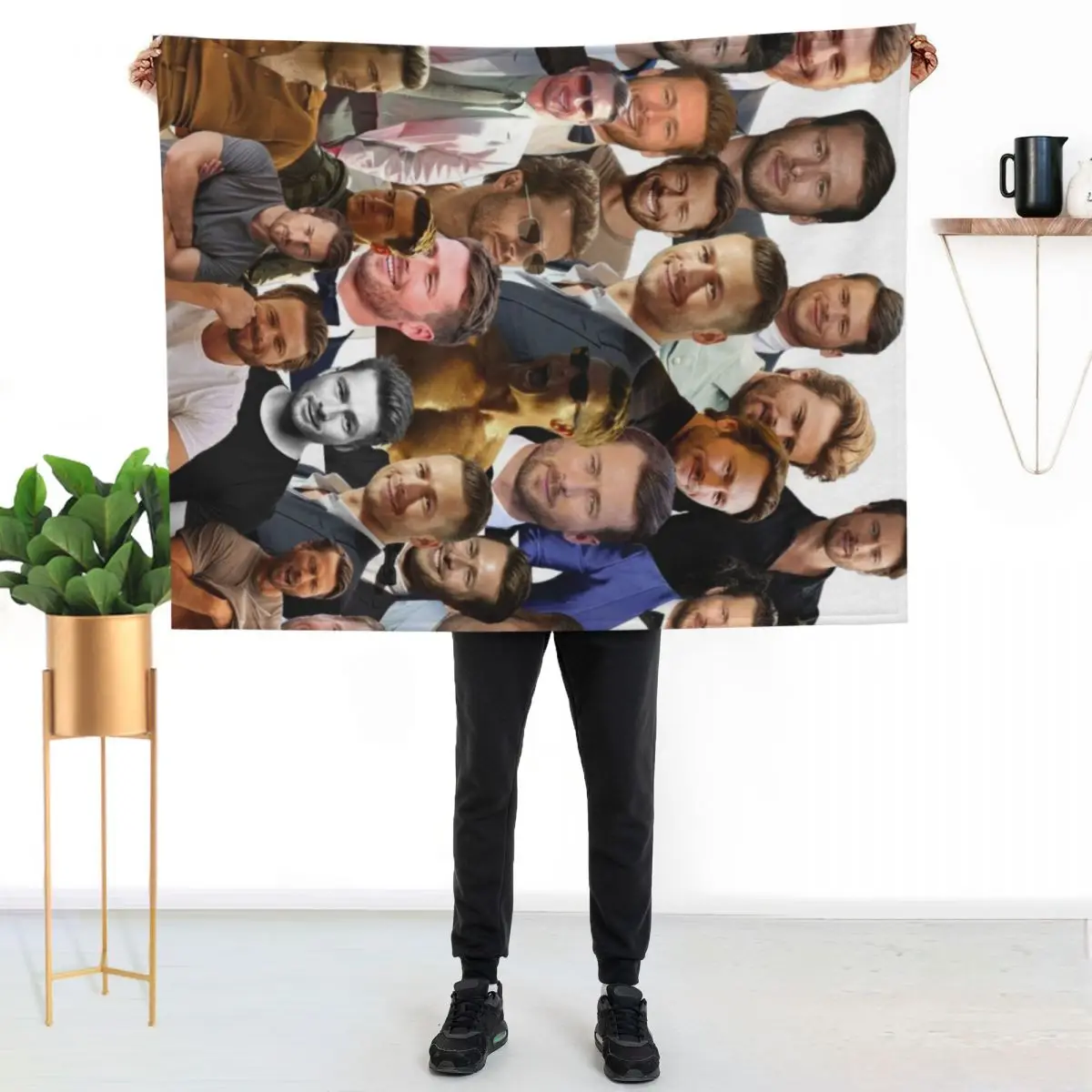 glen powell photo collage Throw Blanket Hairys Cute for winter Thin Blankets For Bed Hair Blankets