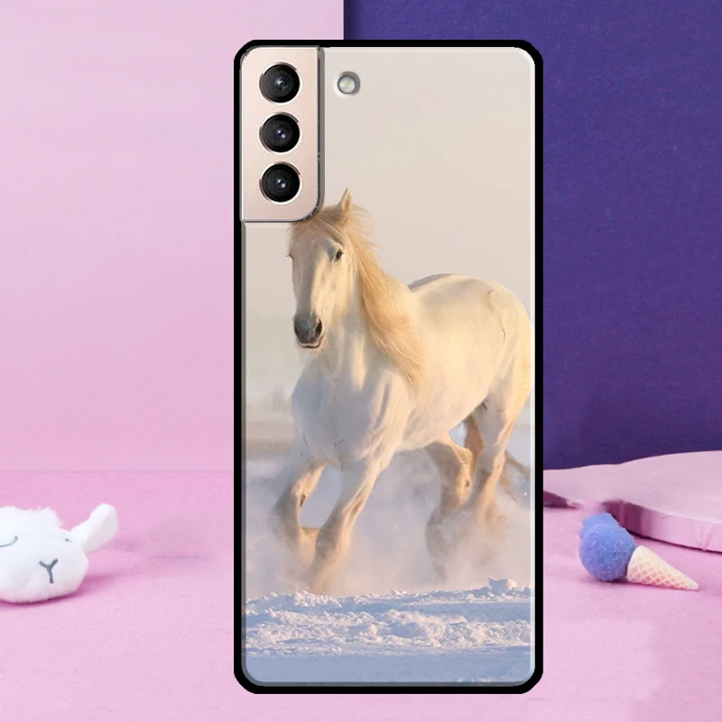 Horses Running Case For Samsung Galaxy S23 S22 Ultra S21 S20 FE Note 10 20 Ultra S8 S9 S10 Plus Cover