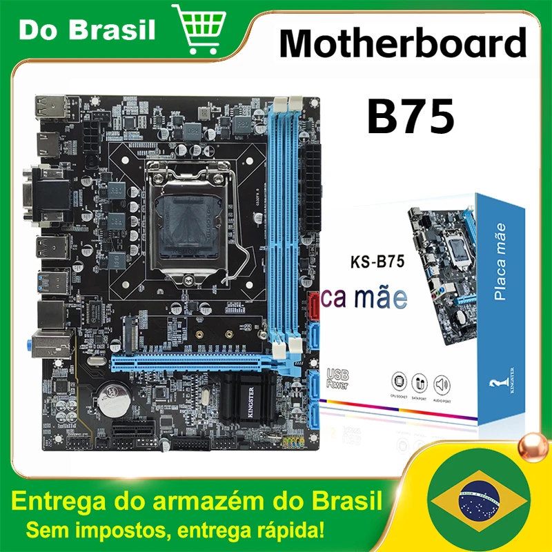 B75 Motherboard LGA 1155 Support 2*DDR3 USB3.0 SATA3 NVME M.2 Micro-ATX Placa Mae 1155 plate board pc gamer B75 Dual channel