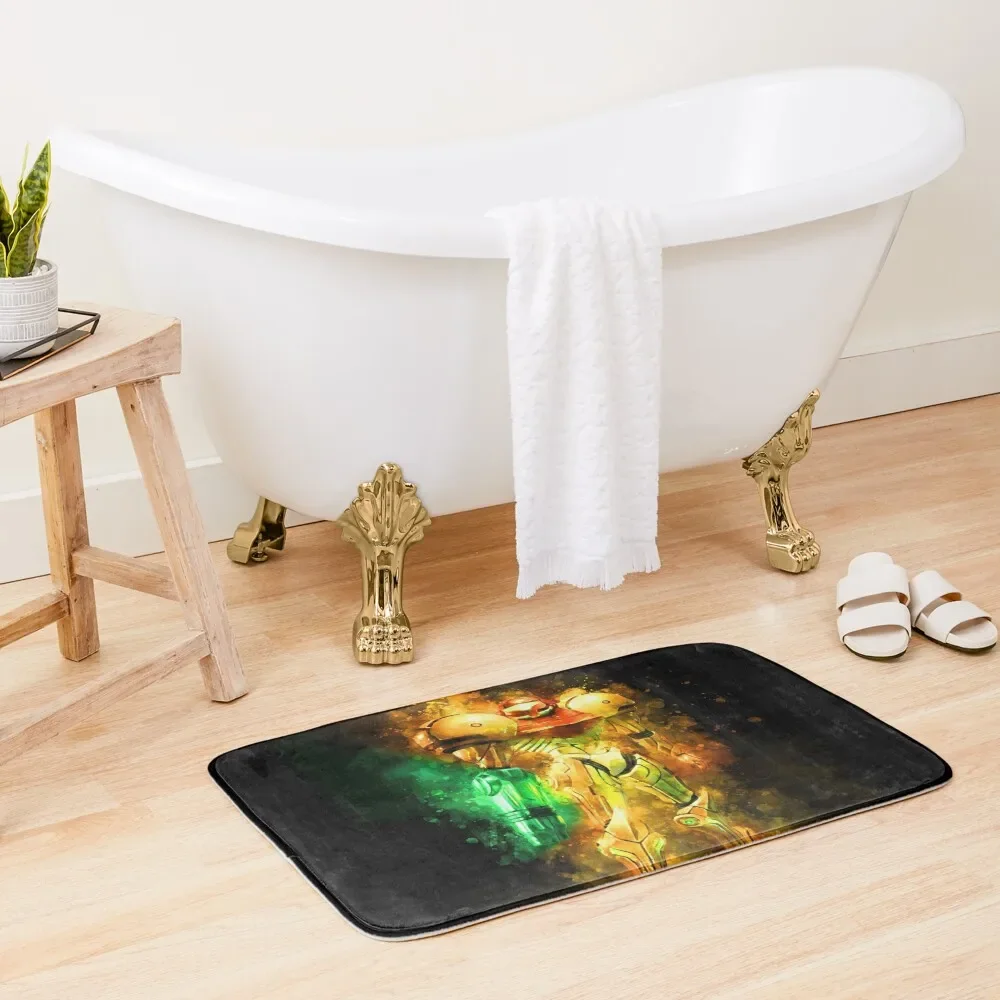 

Metroid - Samus Aran - Prime Hunter Bath Mat Bathroom Rug Bathrooms Accessories Novelties Mat