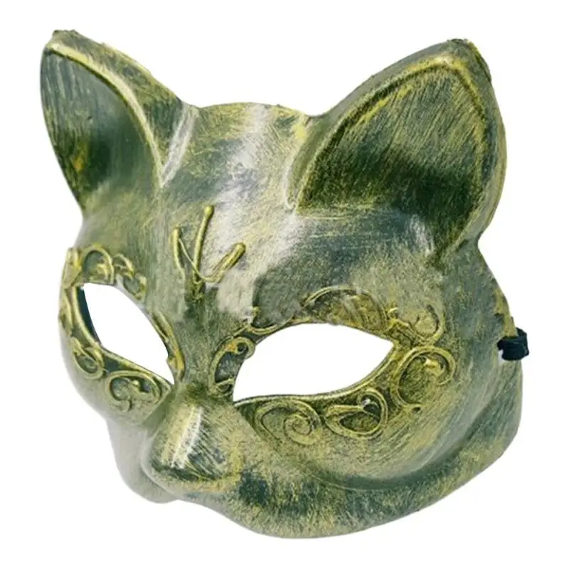 

39BD Cats Face Mask Halloween Animal Mask for Women Man Masquerade Party Cosplay Party, Halloween Cats Mask Masquerade Mask