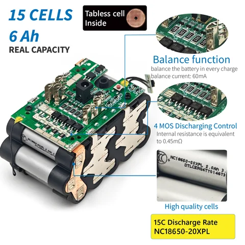Литий-ионная батарея TPCELL для Makita 18 В 2/4/6 Ач — изображение товара