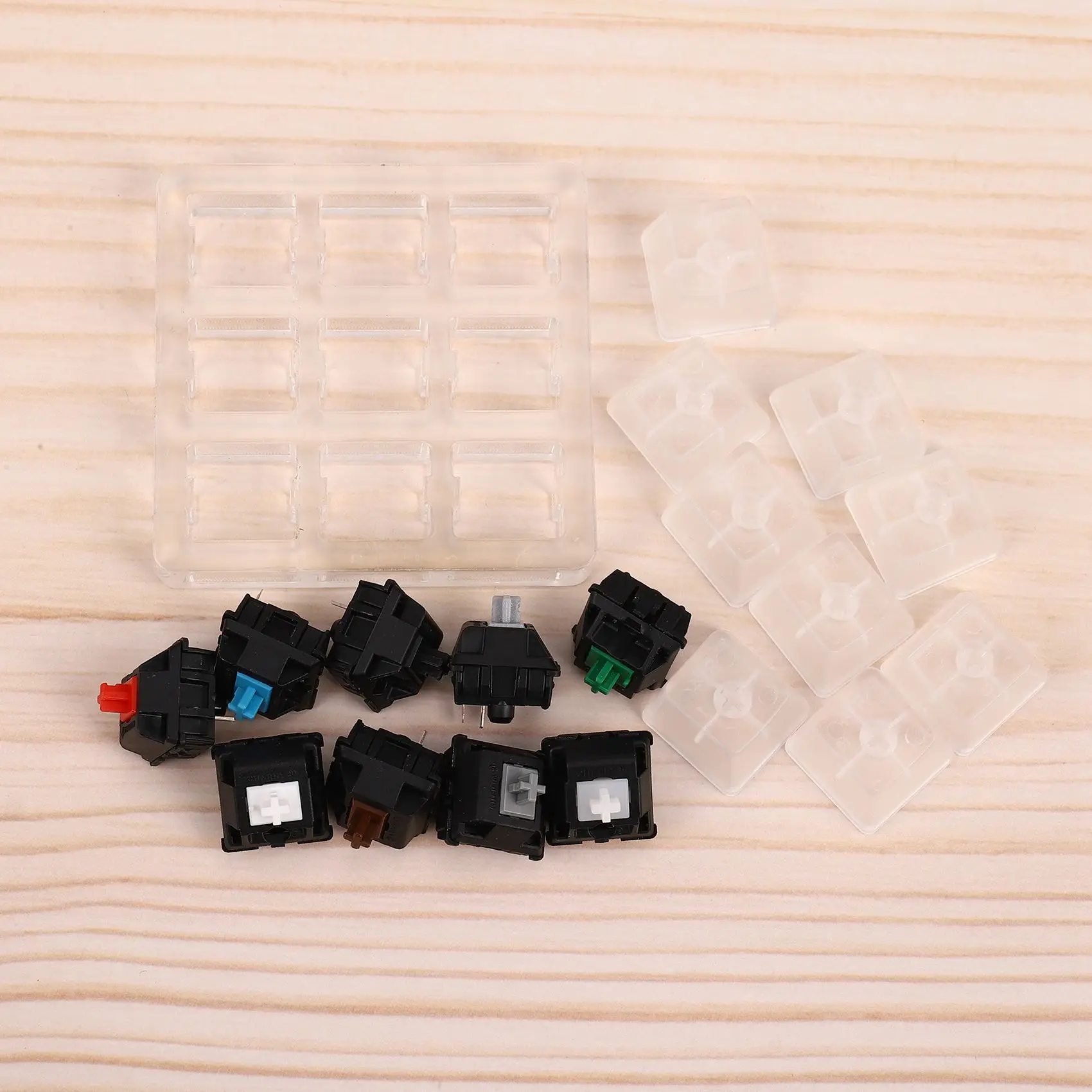 Superior-2X Acrylic Keyboard Tester 9 Clear Plastic Keycap Sampler For Cherry MX Switches