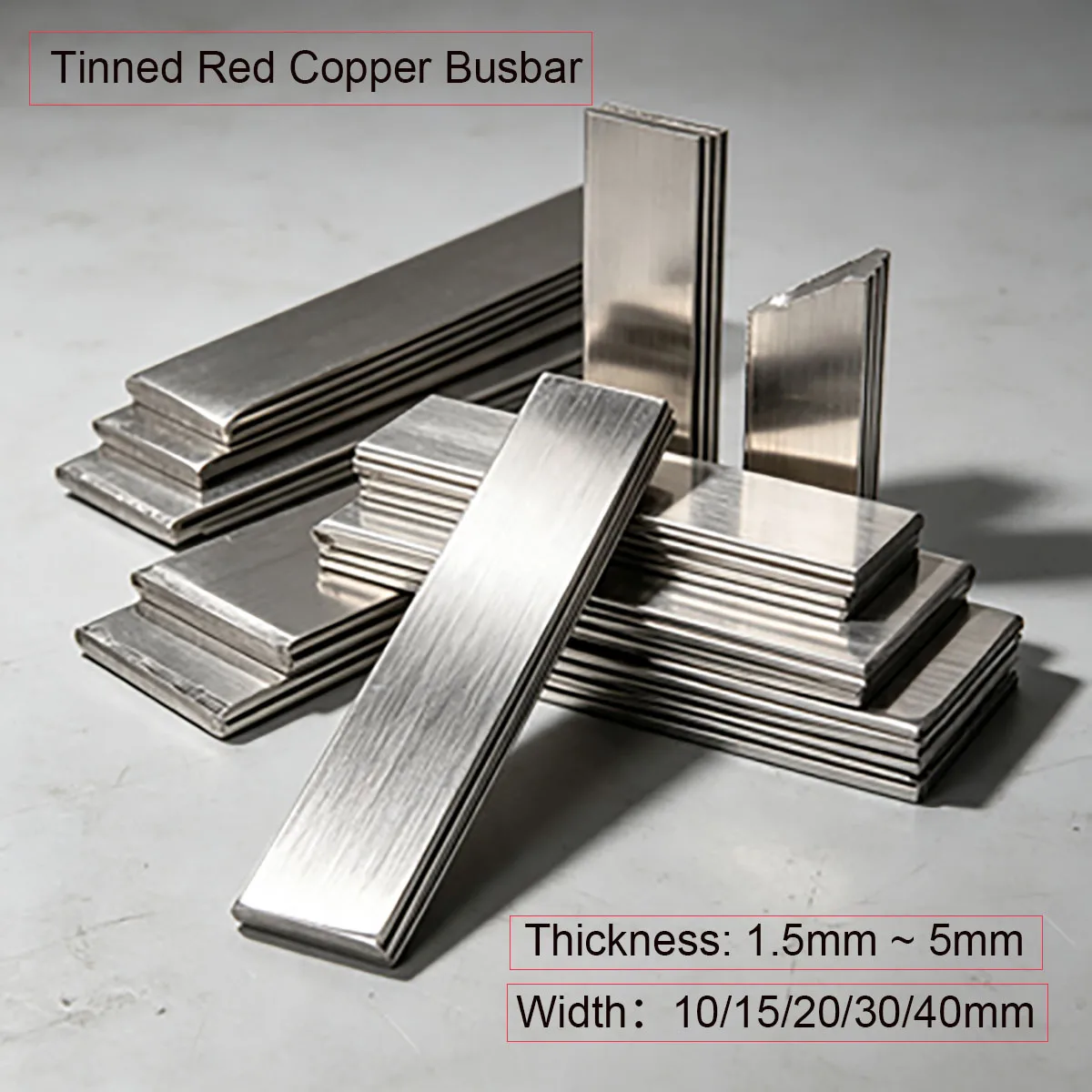 Custom T3 Tinned Red Copper Busbar, Copper Flat Strip, Earthing Bus Bar for Cabinet & Computer Room, Non-Galvanized Copper Busba