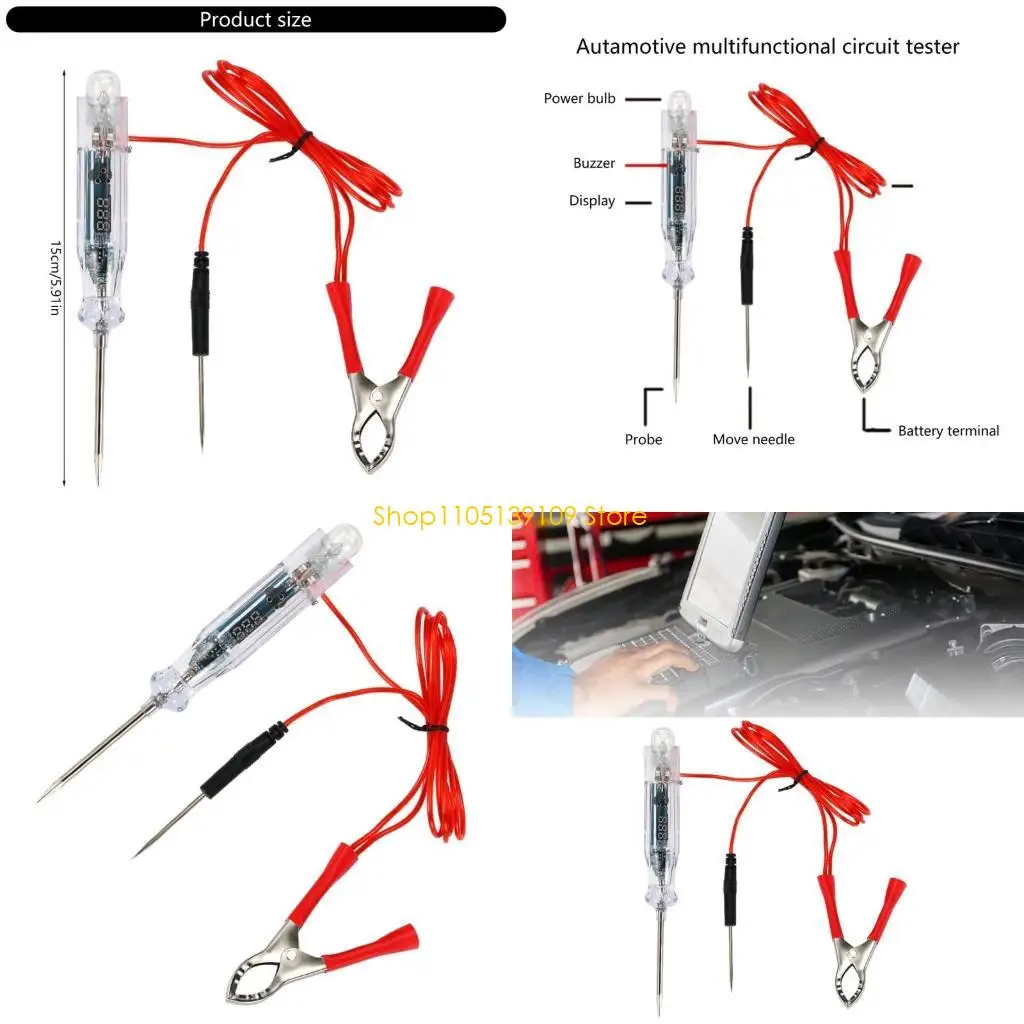 

Профессиональная удобная пера для испытания на напряжение автомобиля с прозрачным дисплеем для обнаружения схем низкого в машине
