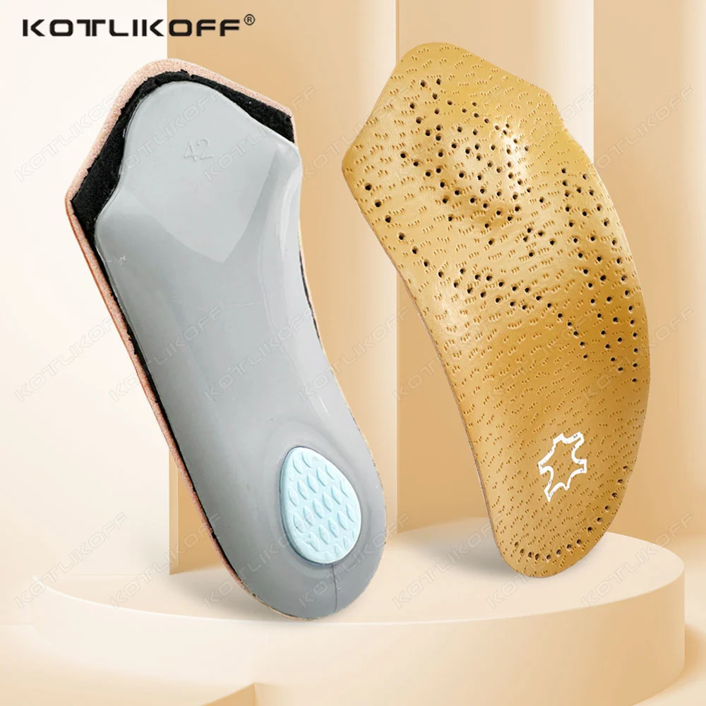 

Кожаные ортопедические полустельки с поддержкой свода стопы, стельки для подошвенного фасциита для мужчин и женщин, O/X стельки для коррекции ног, удобная подушка-вставка