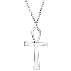 1pcs Life Key Ankh Cross Choker Necklace Car Pendant Jewelry Tools Wholesale Chain Length 70cm OR 45+4cm