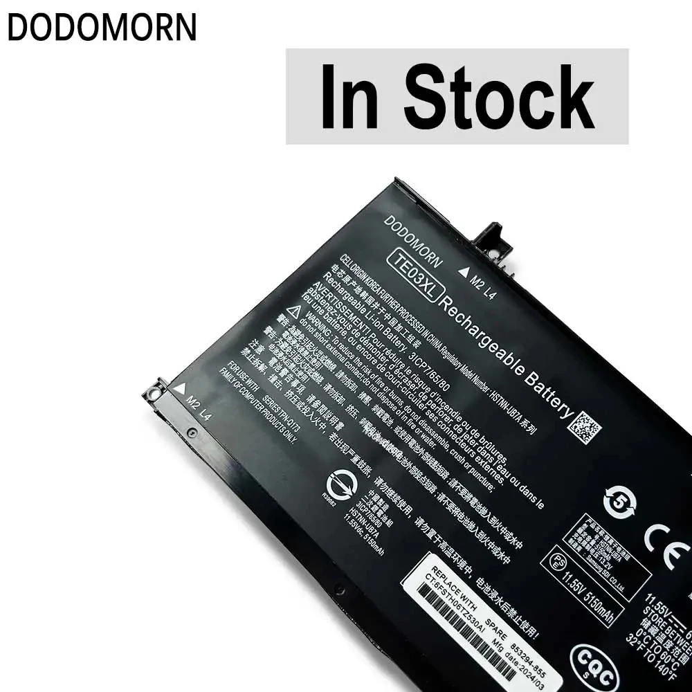 Аккумулятор для ноутбука DODOMORN TE03XL для HP OMEN 15-bc011TX 15-bc012TX 15-bc013TX 15-AX015TX AX017TX