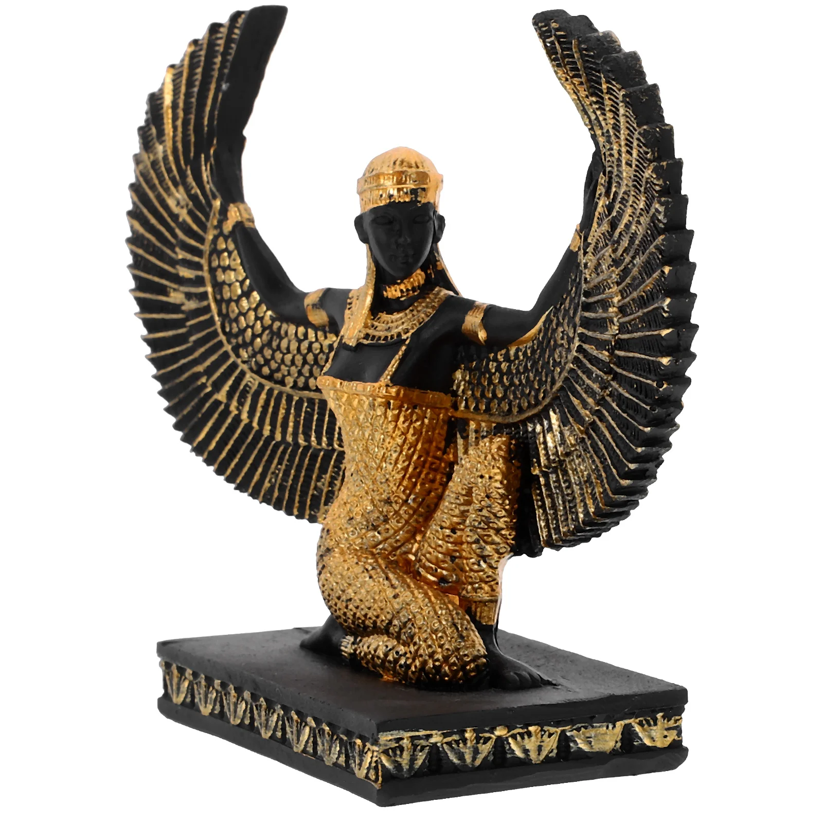 Egyptian Statue Desktop Goddess Adorn Crafts Egypt Fairy Eagle Lady Sculpture Resin Living Room Decor Resin Crafts Decoration