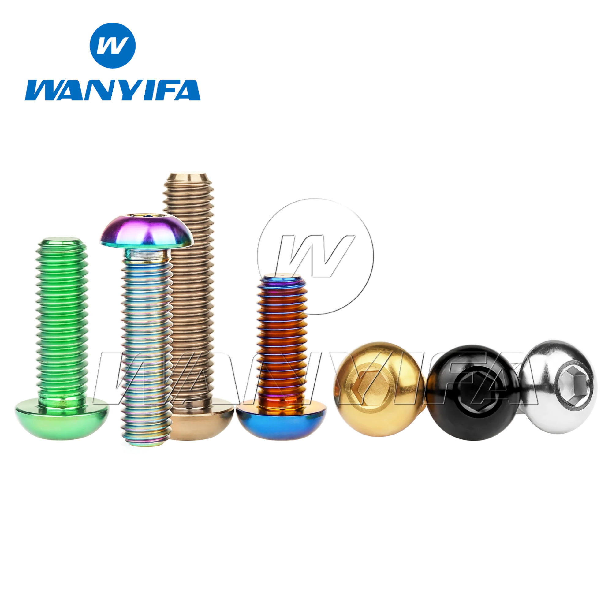 Wanyifa Titanium Bolt M5M6M8X8/10/12/15/16/18/20/25/30/35Mm Socket Head Cap Screw for Bicycle Parts Accessories