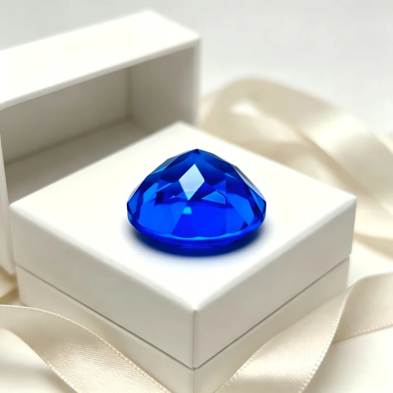 Künstlicher Edelstein Kobaltspinel Runde Form Zertifikat DIY Schmuck – Detail 6