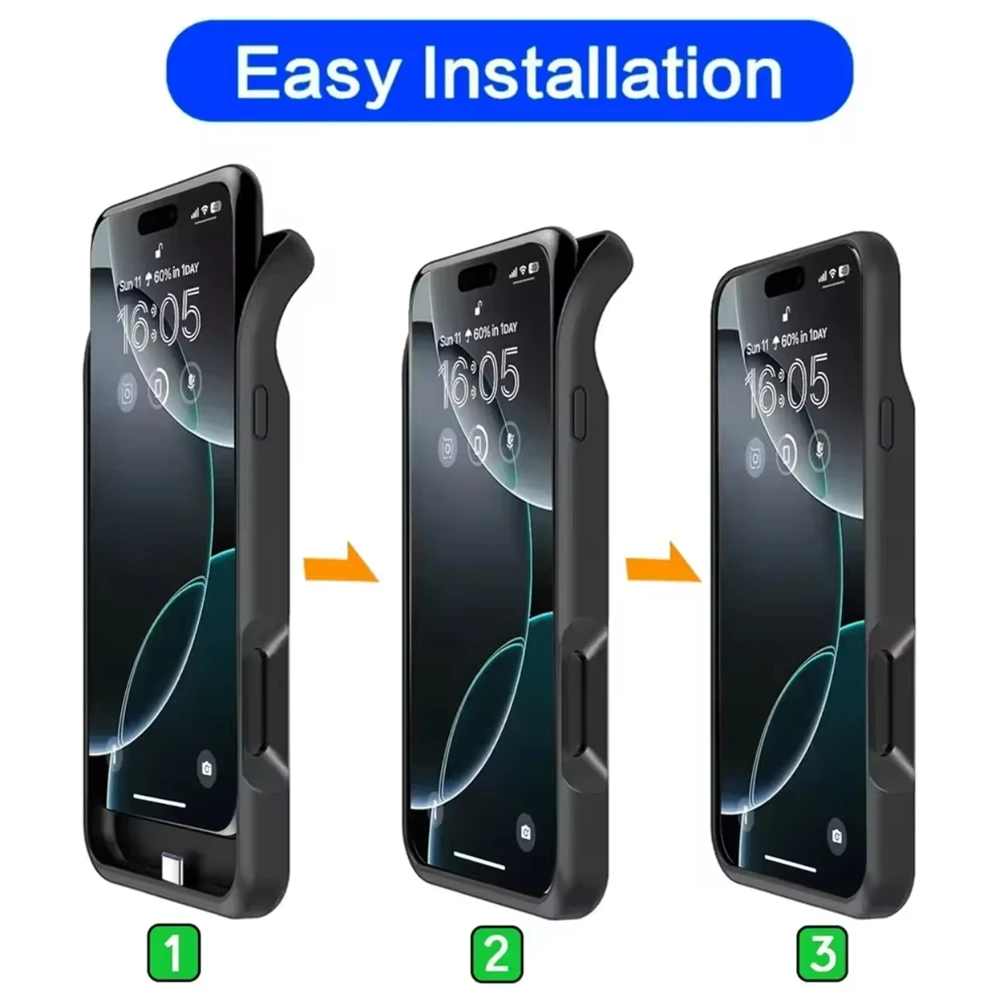 10000mAh Magnetic Power Bank Cover For Motorola Moto G Play 2024 Wireless Charging Battery Cases Portable Powerbank Case view 6