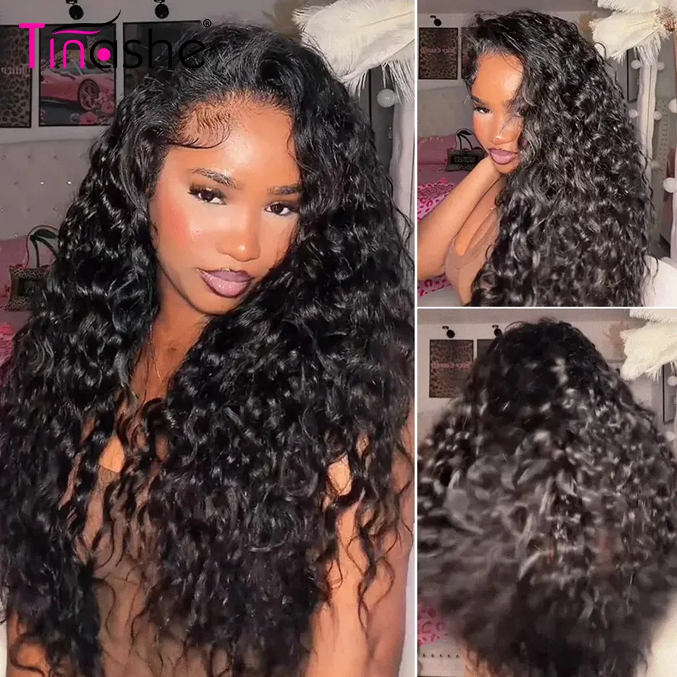 Tinashe Beach Curly Natural Wave Half Wig 3 IN 1 Quick Install Glueless Wig 100% Human Hair Wigs Natural Blend Hairline 250% Density Flip Over Style view 4