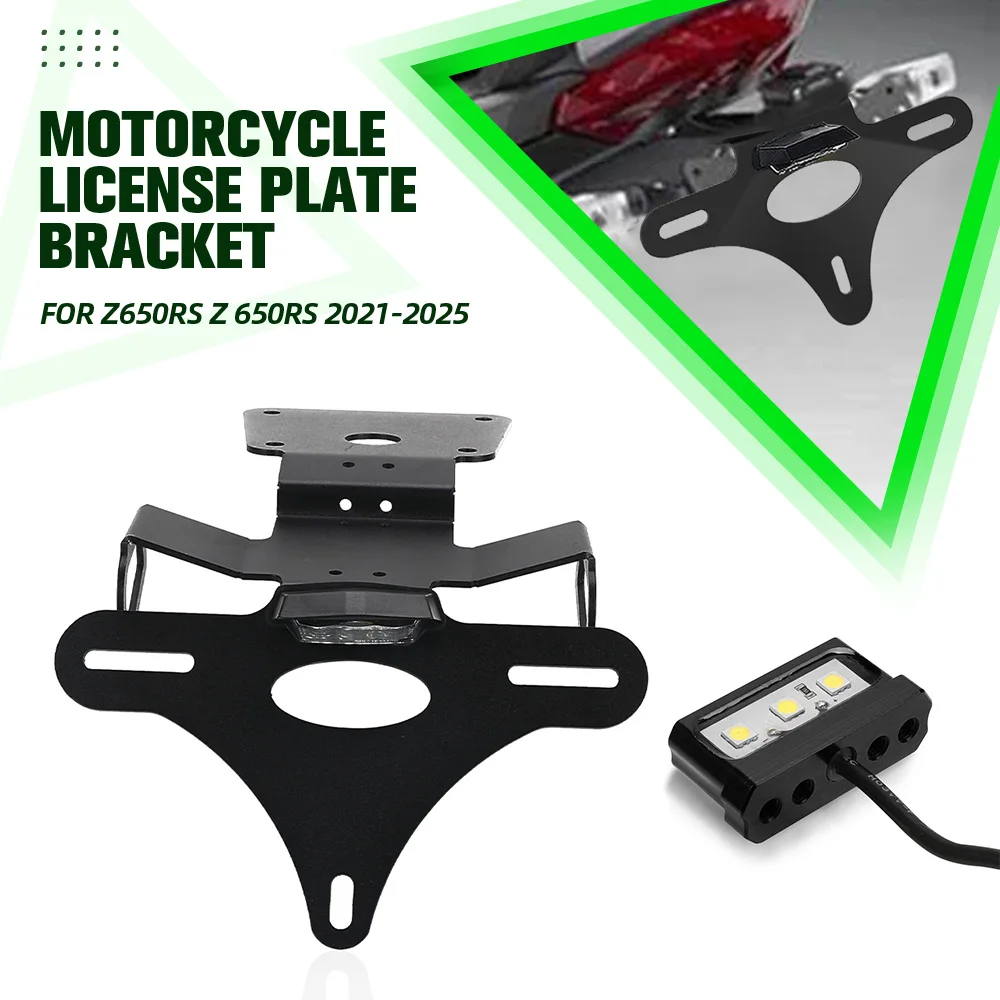 

Motorcycle License Plate Holder Tail Light Bracket Tidy Fender Eliminator FOR KAWASAKI Z650RS Z 650RS 2021 2022 2023 2024 2025