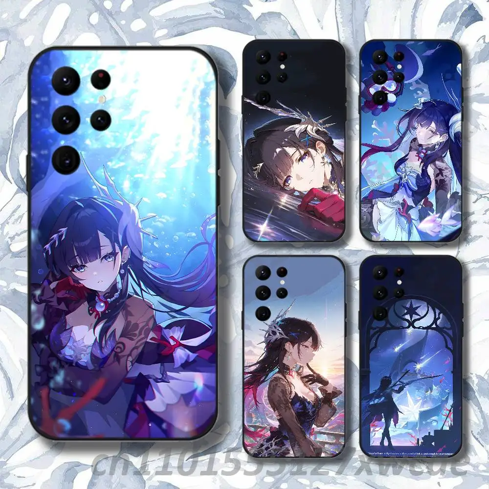 Hysilens Honkai Star Rail HSR Phone Case For Samsung S10,S21,FE,S21 ,S26,S25,S24,S23,Ultra,S9,S22,Plus Black Shockproof Soft