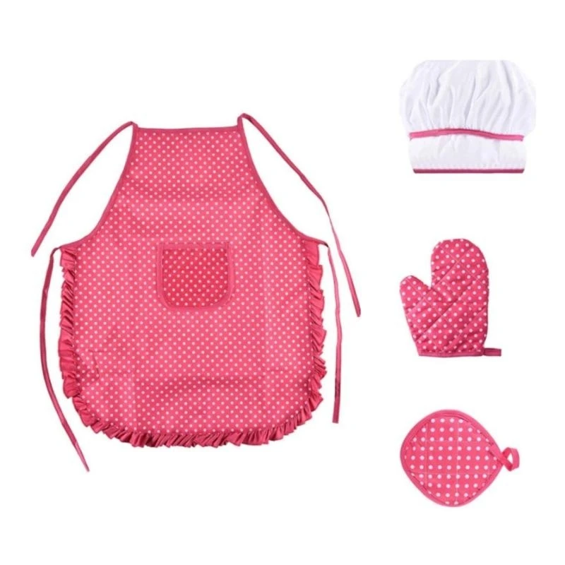 الفتيات التظاهر يلعب أدوات الفولاذ المقاوم للصدأ طفل المطبخ تجهيزات المطابخ المئزر الأواني المقالي الغذاء مجموعات الالعاب الطبخ #2