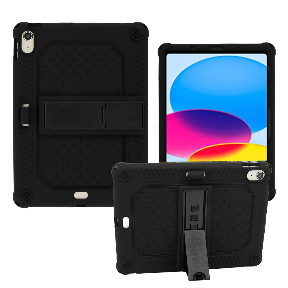 

Funda для iPad 11, 10,9 дюймов, 2022 2025, 10-е 11-е поколение A2696 A2757 A3354 A3356 A3355 A16 11 дюймов, утолщенный силиконовый мягкий чехол-подставка