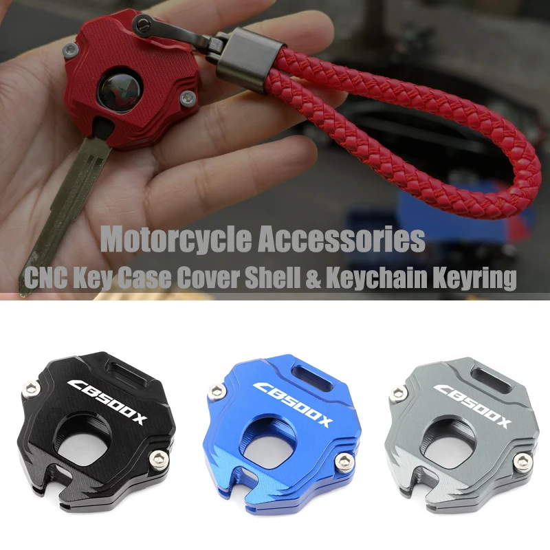 For HONDA CB500X CB500 X CB 500X 2013-2024 2023 CB-500X  Motorcycle Accessories CNC Key Case Cover Shell & Keychain Keyring
