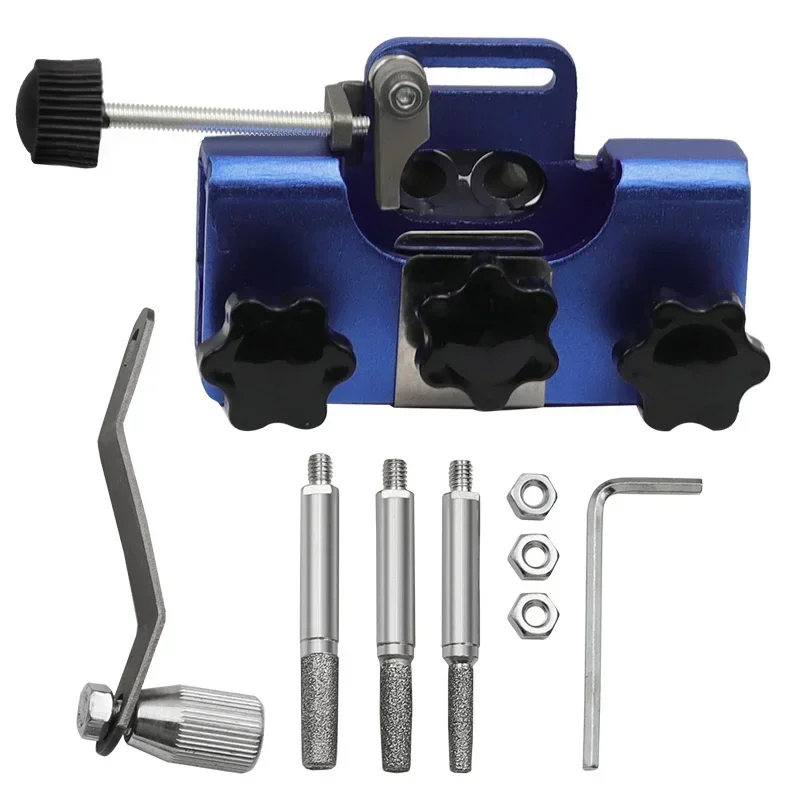 Imagem -03 - Portátil Motosserra Apontador Sharpening Jig Kit Mão-cranked Afiar Ferramenta para 422 Serras Serra Elétrica