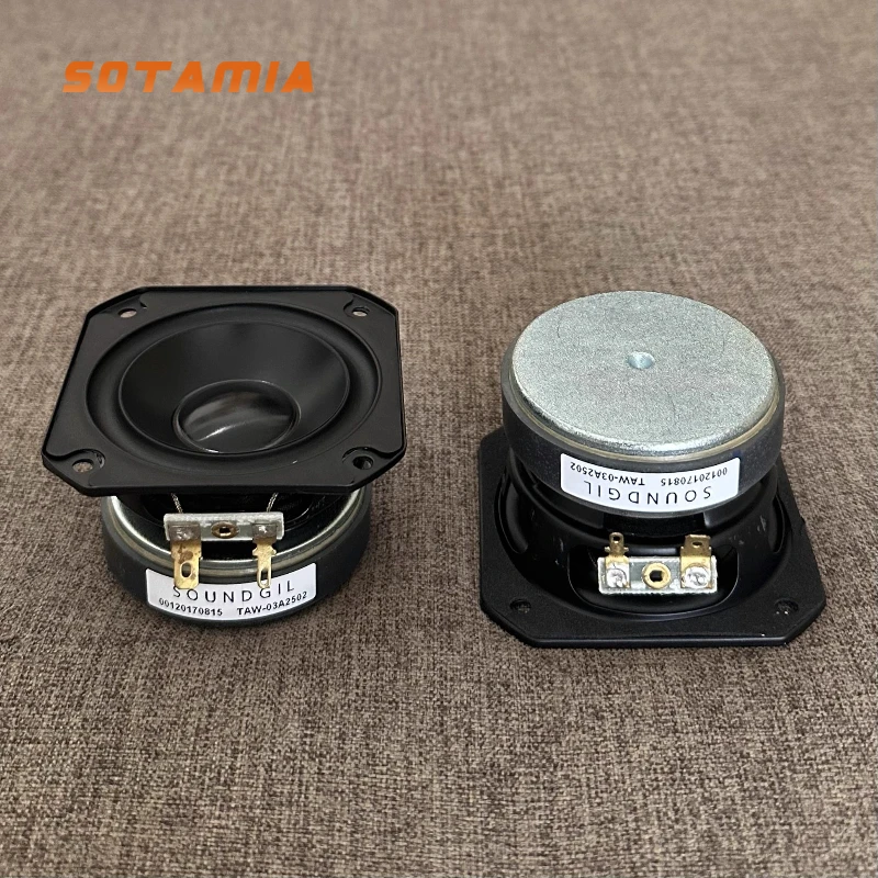 SOTAMIA 2 個 3 インチミッドサブウーファーハイエンドオーディオファン低音陽極酸化アルミニウム盆地大型磁性鋼ゴムリバーススピーカー