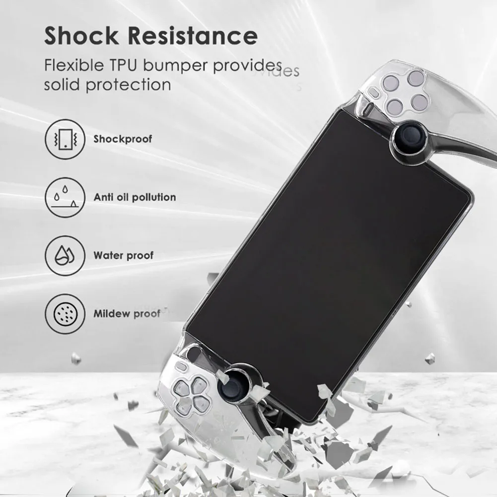 Прозрачный защитный чехол для PS5, Твердый чехол для консоли портала, кожаный чехол для Sony PlayStation 5, декоративный сменный корпус портала