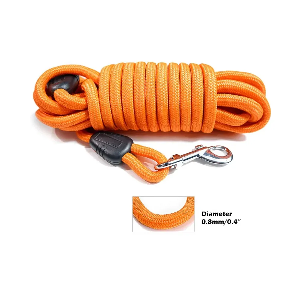 

5M/10M/15M Long Rope Training Dog Leash- Heavy Duty Nylon Recall Agility Training Dogs Lead Leash For Medium Large Dog Leash