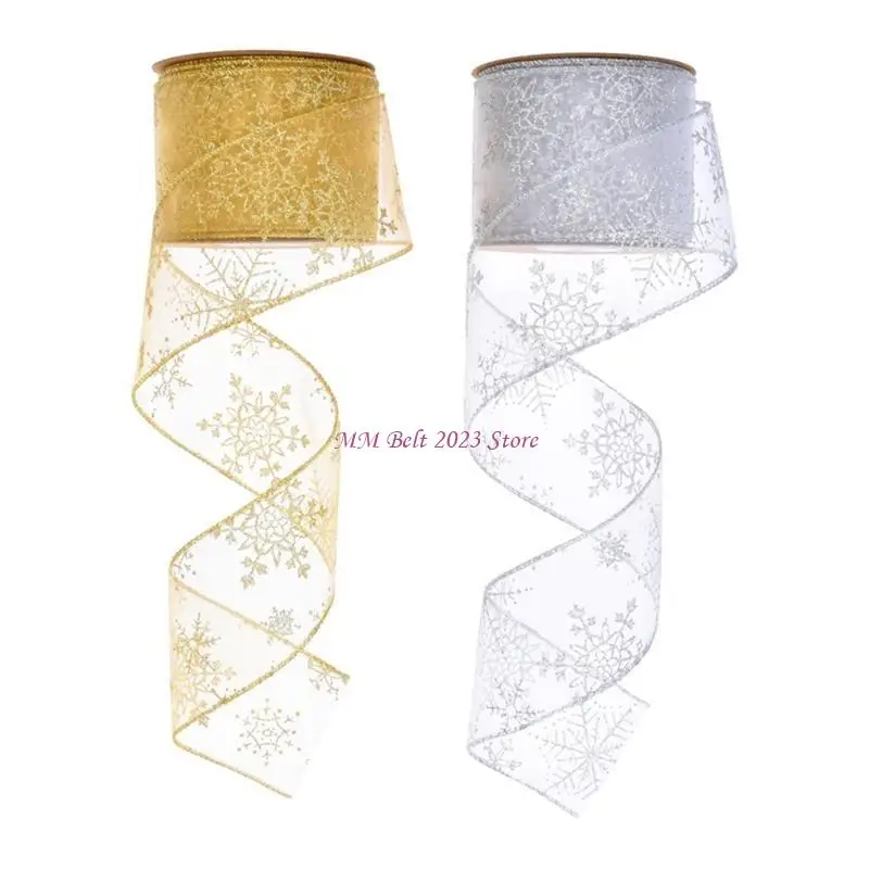 49ME 크리스마스 장식 폴리에스터 리본 DIY 바느질 이중 유선 가장자리 리본