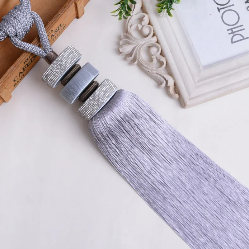 2 Pcs New European Crystal Curtain Hanging Ball Curtains Tassels Curtain Tiebacks Bandages Brushes Curtain Accessories