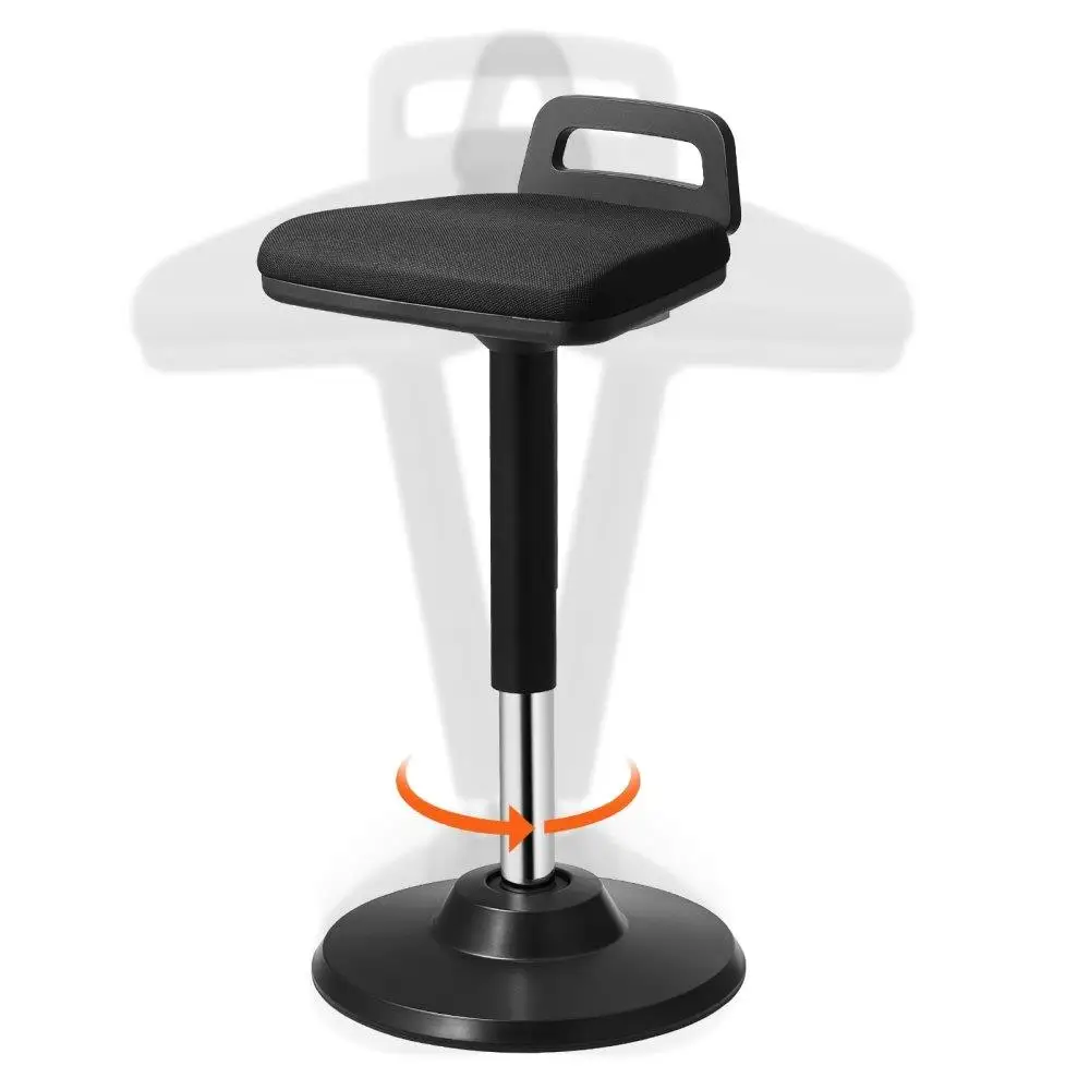

Active Chair Handle Height Adjustable Wobble Chair Elastic Fabric 45mm Foam School Office Home Black