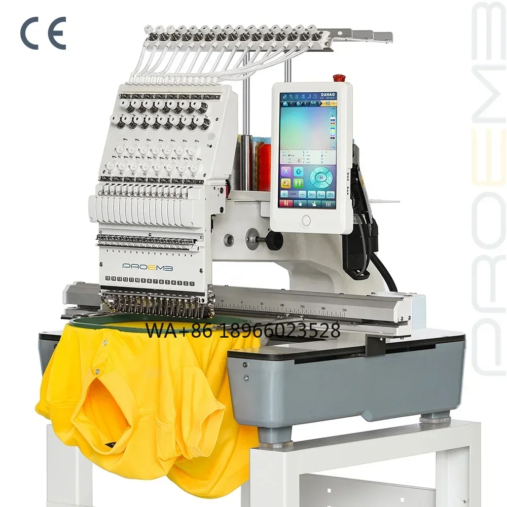 

FW-1501R 12/15 needdles custom logo single head Embroidery machine computer embroidery machine