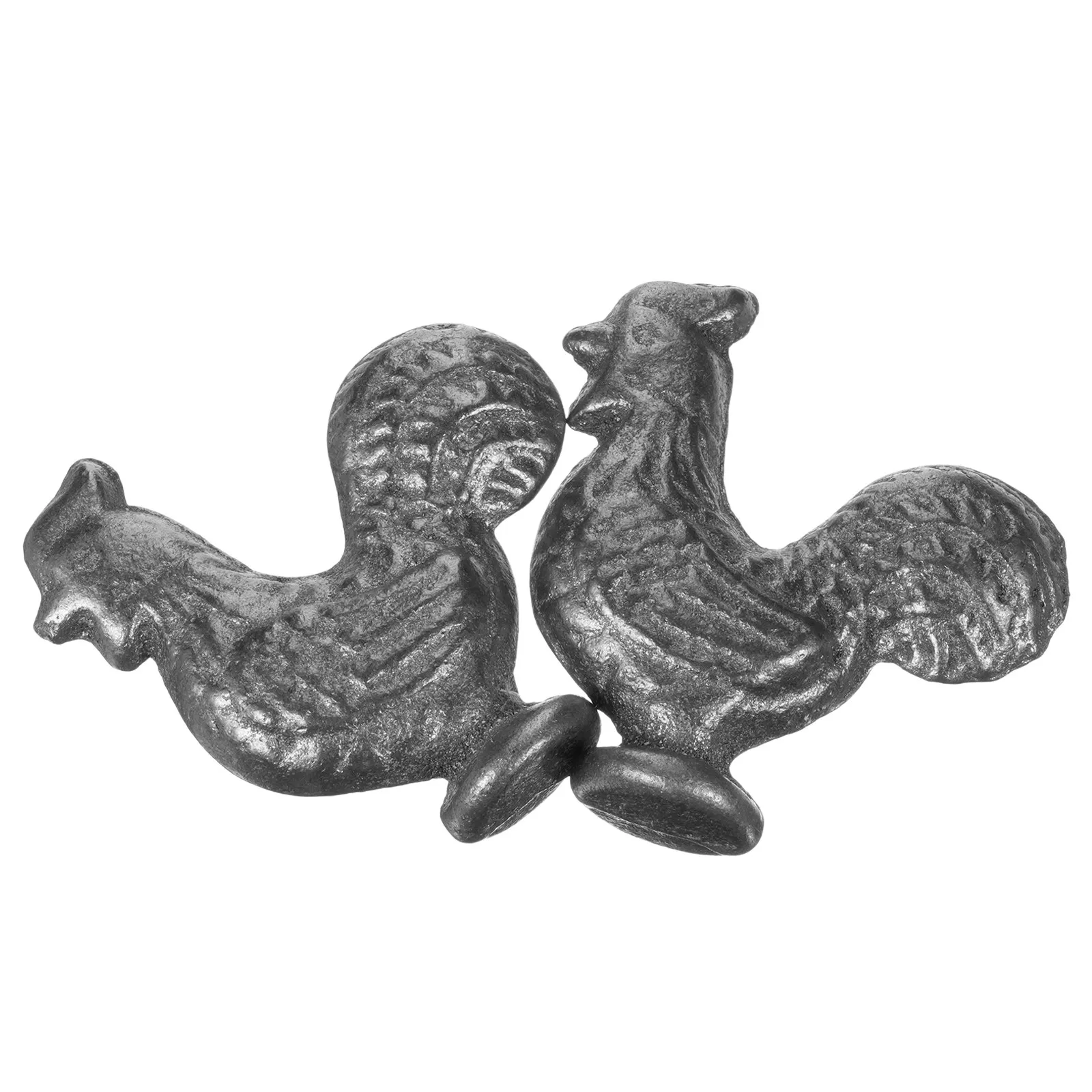 2Pcs Black Cast Iron Chicken Cooking Tool Reusable Kitchen Accessory Iron Enrichment Tool Supplement