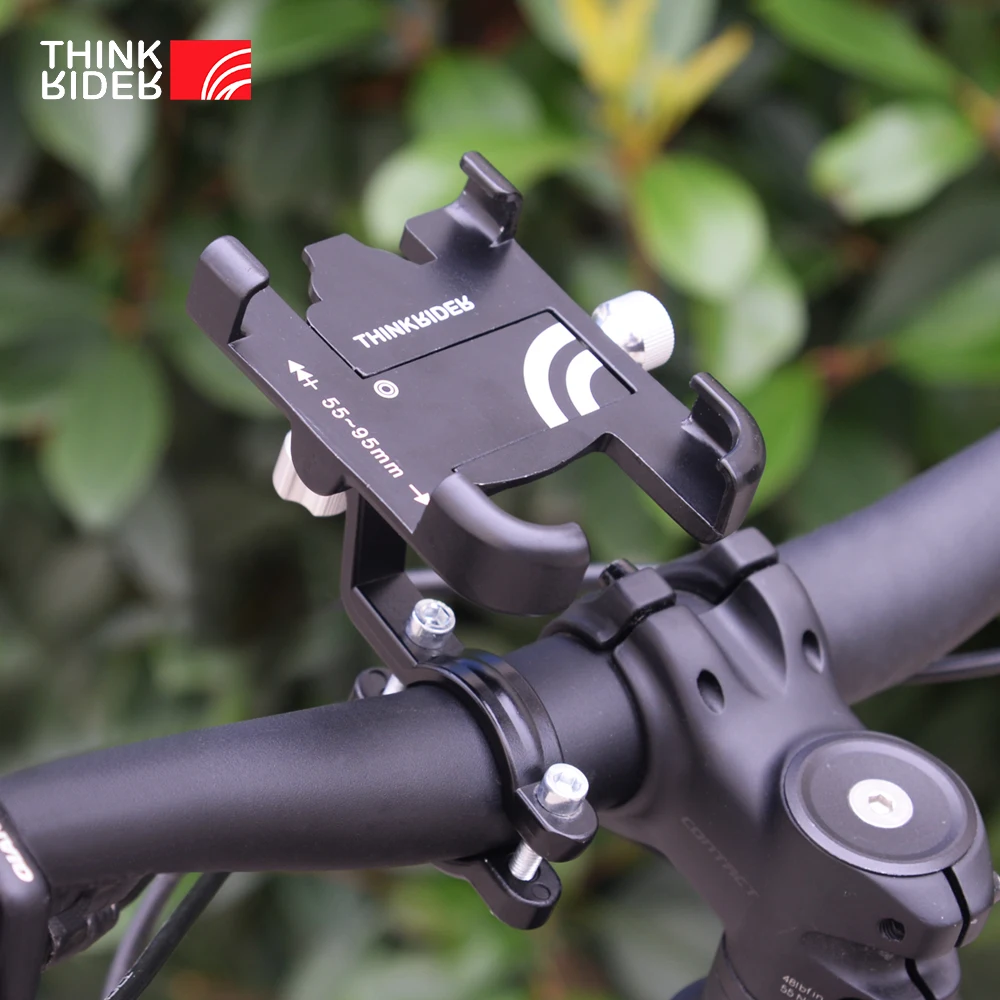 ThinkRider – support de téléphone pour vtt, support de téléphone portable pour vélo rotatif 360, support réglable en aluminium antidérapant pour vélo