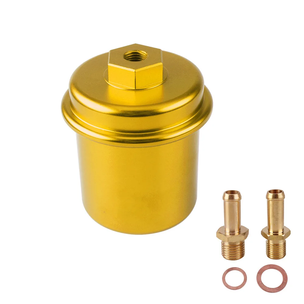 ​62MM Universal Aluminum High Flow Performance Fuel Filter Washable Filter