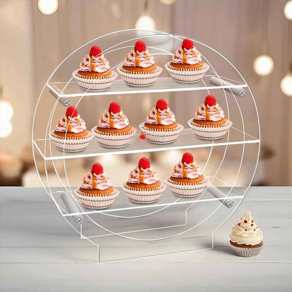 Clear Acrylic Cupcake Rack, Celebrate Wedding Reception Birthday Party Treat Guests Dessert Rack