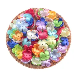 50-200Pcs/Pack 17mm Acrylic Flower Beads Loose Spacer Beads For Jewelry Making Bracelet DIY Hat Clothing Decoration Accessories