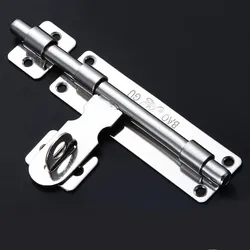 Stainless Steel Door Slide Lock Catch Security Latch Sliding Lock Home Gate Safety Hardware Door Bolts 4 Size Optional