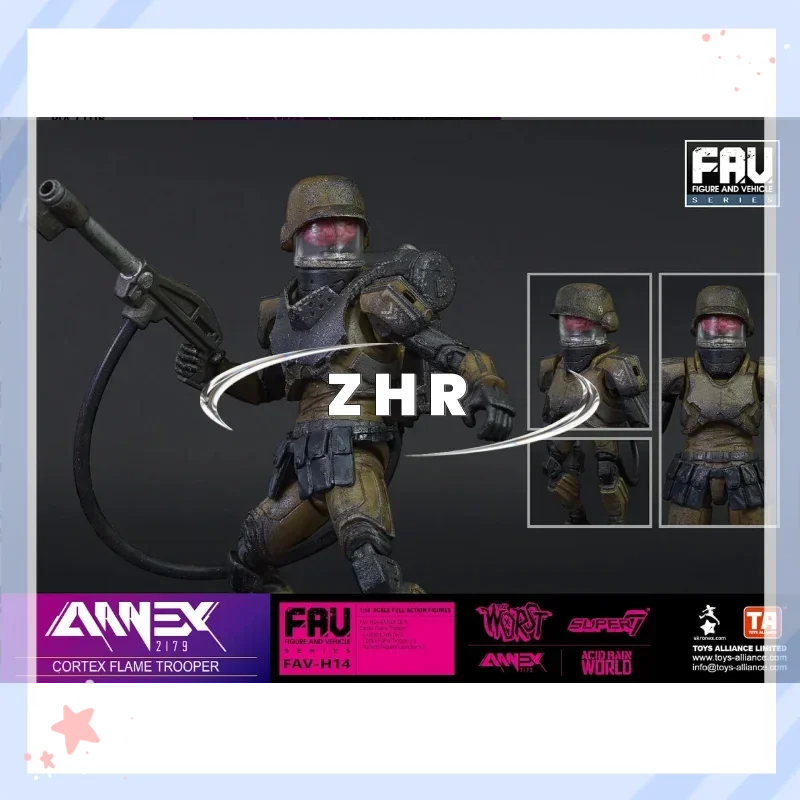 متوفر في المخزون حمض حرب المطر ANNEX 2179 FAV-H14 اللحاء لهب جندي المنقولة الجندي نموذج عمل الشكل لعبة جمع هدية