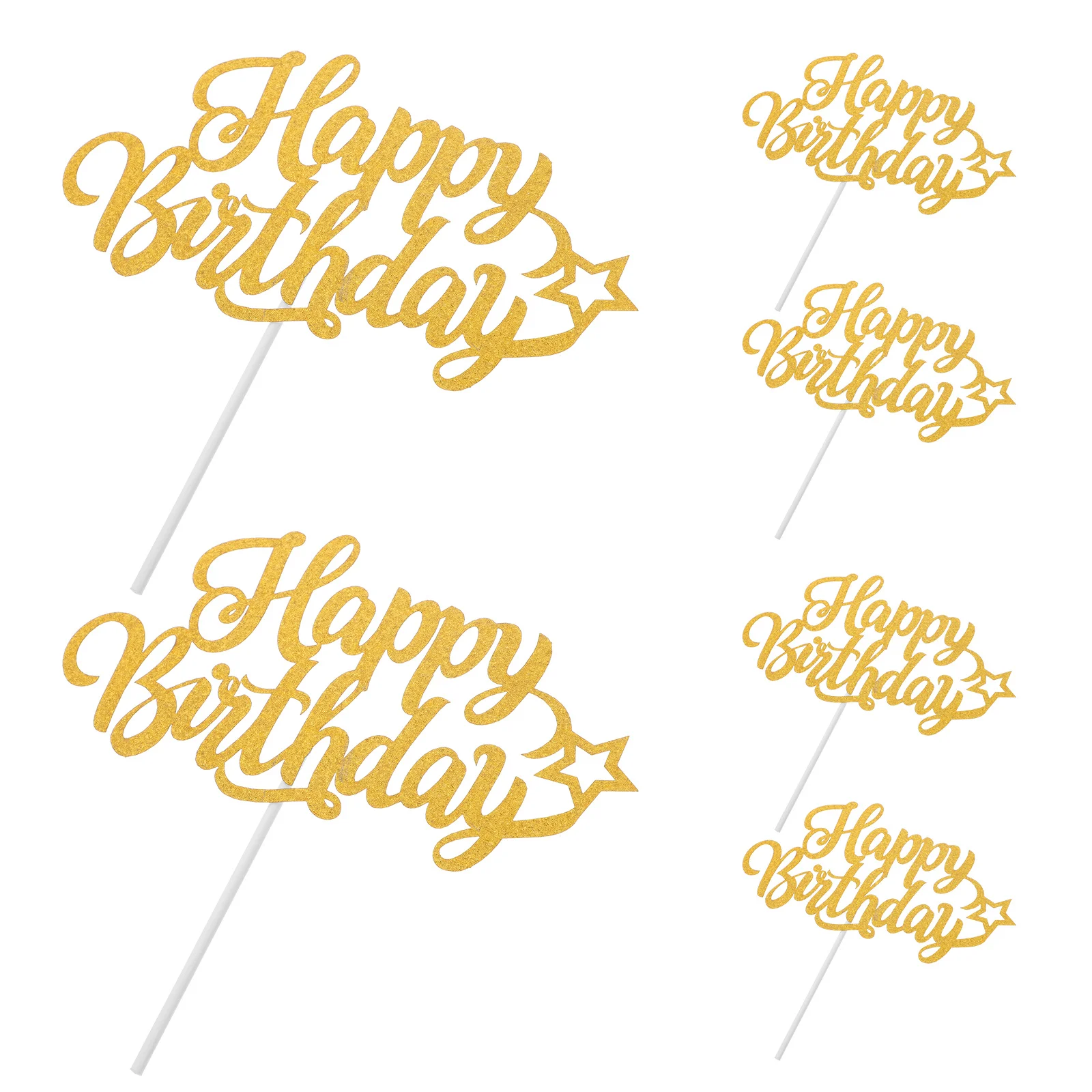 

10Pcs Birthday Cake Inserts Sturdy Safe Cake Pops Decorative Props for Birthday Theme Party Cupcake Toppers Decoration Supplies