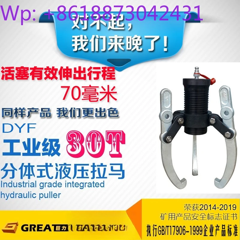 New quality 30T cylinder integrated forming bearing loading and unloading tool split hydraulic puller heating bearing