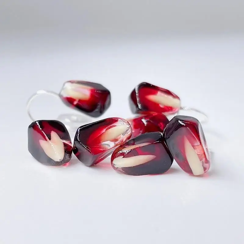 

New Arrival Handmade Tiny Pomegranate Stud Earrings Simple Fresh Lovely temperament Women's Earrings