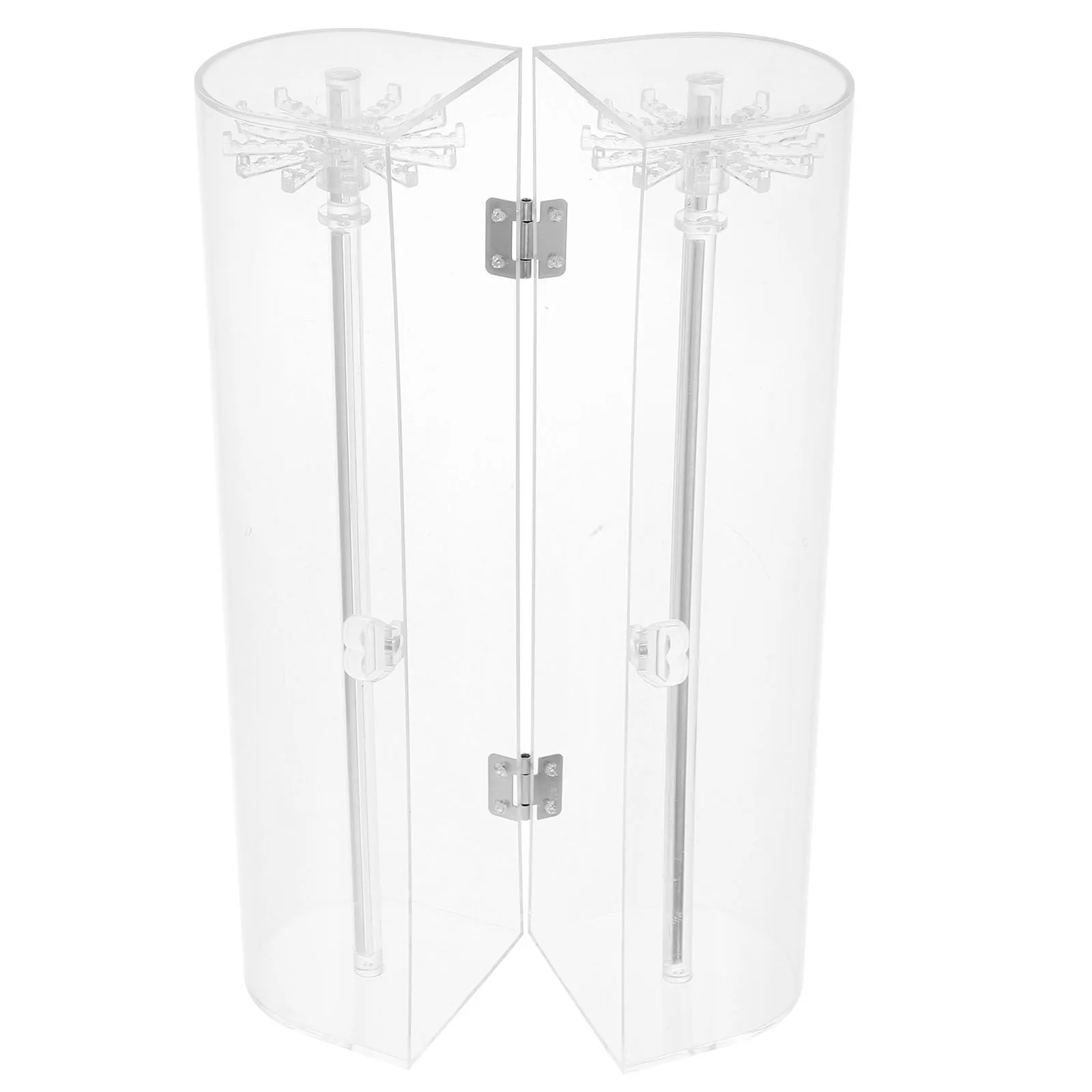 

Прозрачная вращающаяся шкатулка для украшений с поворотным механизмом на 360 градусов для хранения и демонстрации ожерелий, кулонов, браслетов.