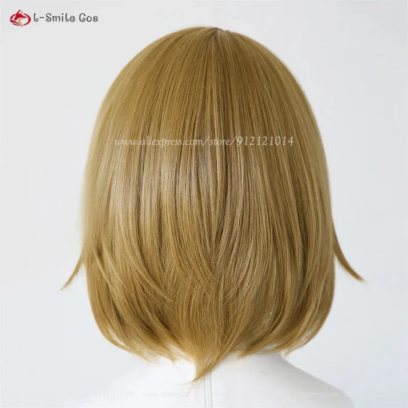 อะนิเมะ Hanayo Koizumi คอสเพลย์วิกผมจําลองหนังศีรษะสไตล์วิกผมสั้นสังเคราะห์ทนความร้อนผมฮาโลวีน + หมวกวิกผม