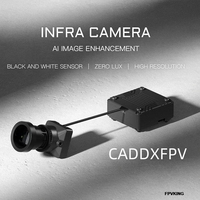 CADDX Infra Camera No-Light Night Camera Analog VTx Kit 0 Lux Super WDR 1500TVL 120° FOV Black and White Sensor for RC FPV Drone
