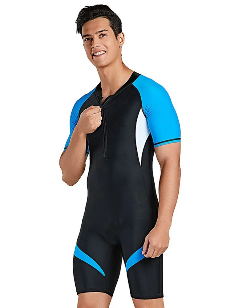 

New diving suits, short-sleeved one-piece snorkeling, tight and conservative swimming gear, swimming suits for men