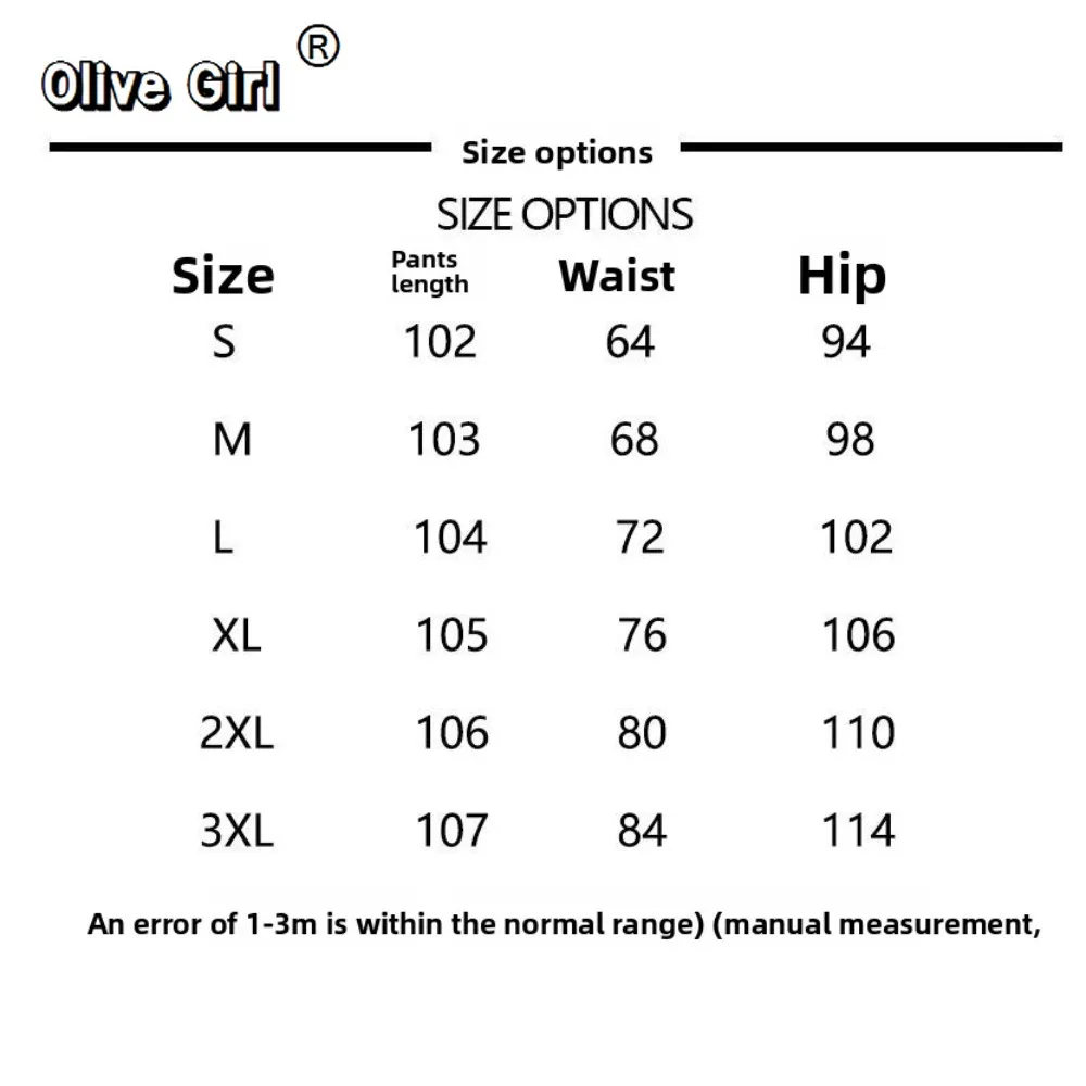 بنطلون Olivegirl الأمريكي من القطن مقاس كبير فضفاض وكسول واسع الساق بنطلون Hotsweet Girl المتخصص متعدد الاستخدامات مطوي على الأرض