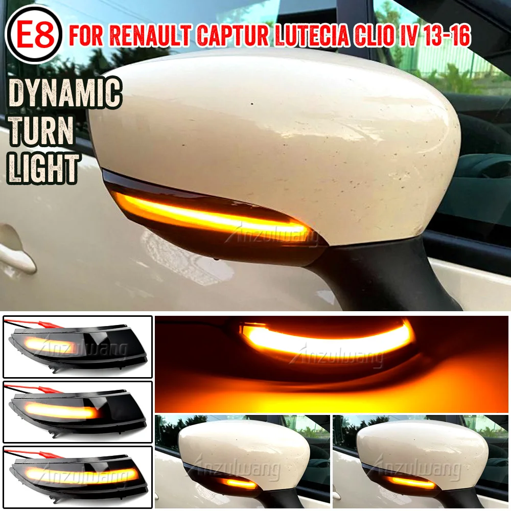 Dynamic Blinker for Renault KAPTUR CAPTUR J5 H5 Clio IV MK4 4 Lutecia Grandtour LED Turn Signal 2013 2014 2015 2016 light